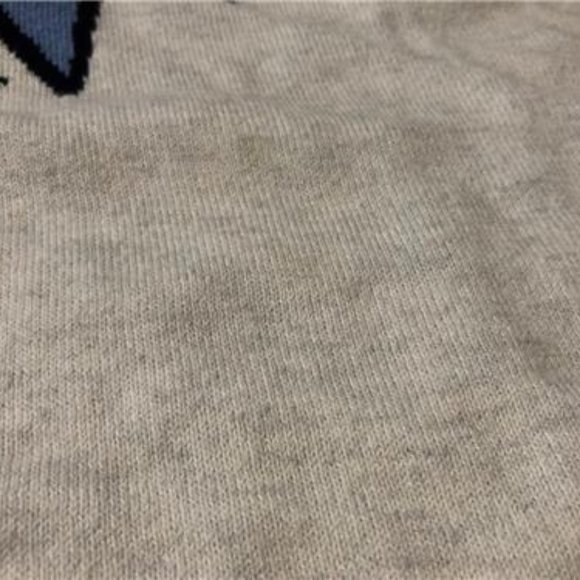 Womens Lisa Todd Gray Blue Hearts Cotton Cashmere Knit Sweater M - Picture 4 of 8